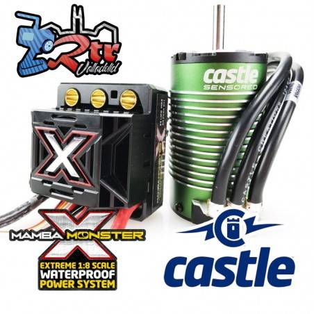 Castle Mamba Monster X Combo 1515 2200KV Brushless Sensores 25 2V ESC