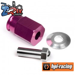 ALUMINUM WIDE HEX HUB 12mm (24mm Wide/PURPLE)