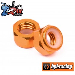 ALUMINUM LOCK NUT M5 (ORANGE/10pcs)