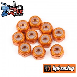 ALUMINUM THIN LOCK NUT M3 (ORANGE/10PCS)