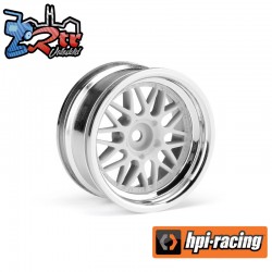 HRE C90 WHEEL 26MM CHROME/WHITE (6MM OFFSET/2PCS)