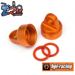 ALUMINUM TOP SHOCK CAP (ORANGE/2PCS)