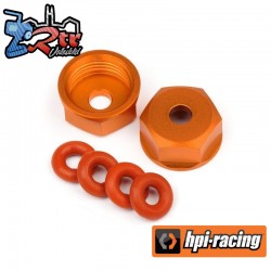 ALUMINUM BOTTOM SHOCK CAP (ORANGE/2PCS)