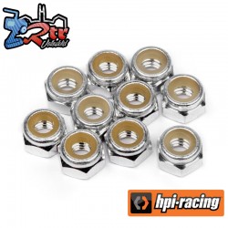 ALUMINUM LOCK NUT M4 (SILVER/10pcs)