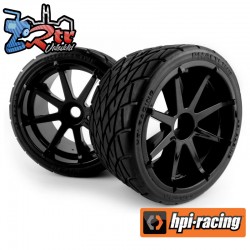 Mounted Phaltline Tire on 3256 Blast Black Wheel 2 pcs