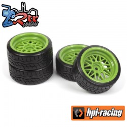 Falken Azenis Drift Tire Premounted on HRE C90 Wheel Green 4