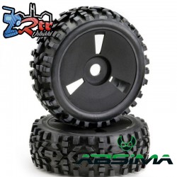 Wheel Set Buggy Disc "Dirt" Black 1:8 (2)