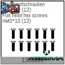 HM3*10mm Flat Hex Screw   12PCS