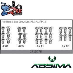 Flat Head & Cap Screw Set 4x8/4x12/4x16