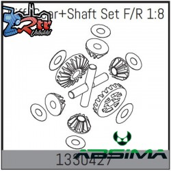 Diff. Gear + Shaft Set F/R 1:8