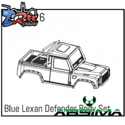 Blue Lexan Defender Body Set