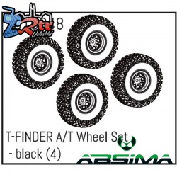 T-FINDER A/T Wheel Set - black 4 un