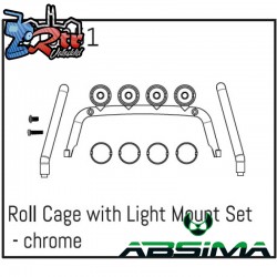 Roll Cage with Light Mount Set - chrome