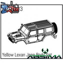 Yellow Lexan Wrangler Body Set