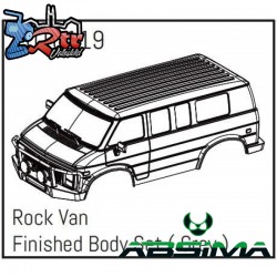 Rock Van PC Body Set greyun - PRO Crawler 1:18