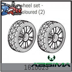 Plastic wheel set - copper-coloured