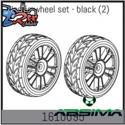 Plastic wheel set - black