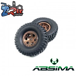 Absima 1.1" Aluminum Beadlock Wheels 1:18 Crawler Bronze 2