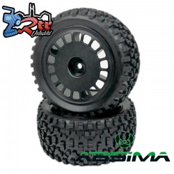 Ruedas de Buggy Mini Block rear black 2 1/10