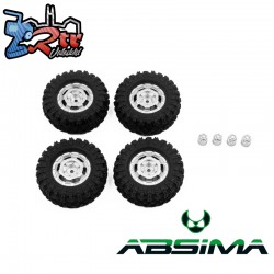 CR-18P Truck Wheel/ Tire Set (Silver)