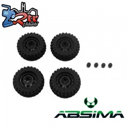 CR-18P Truck Wheel/ Tire Set (Black)