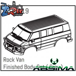 Rock Van PC Body Set (grey) - PRO Crawler 1:18 1010119