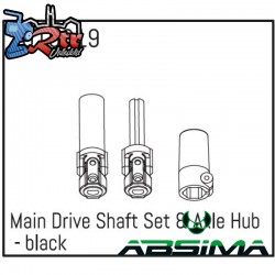 Main Drive Shaft Set & Axle Hub - black 1010019