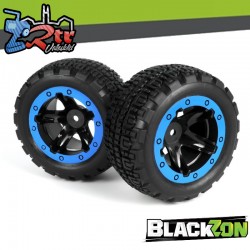 Slyder ST Wheels/Tires Assembled (Black/Blue)