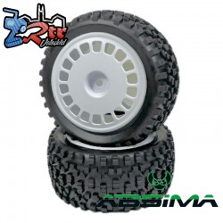 1:10 Buggy Wheel Set "Mini Block" rear white 2