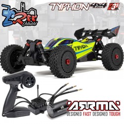 Arrma Typhon 223S BLX Buggy DSC 4x4 3S 1/8 Brushless RTR Amarillo