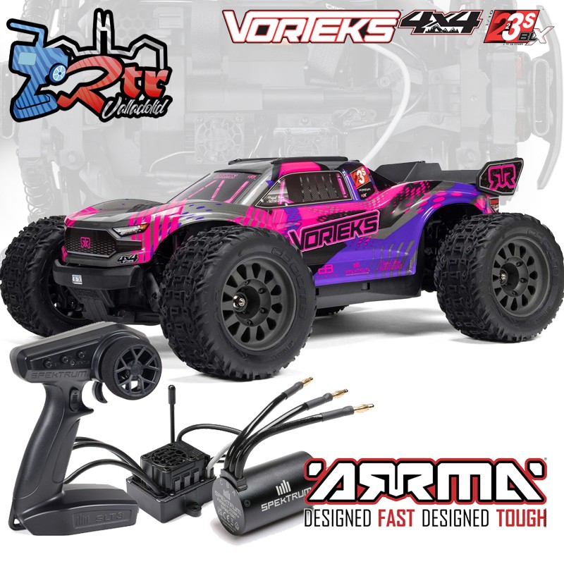 Arrma Vorteks 223S DSC 4x4 3S BLX 1/10 Stadium Truck RTR Brushless RTR Purpura