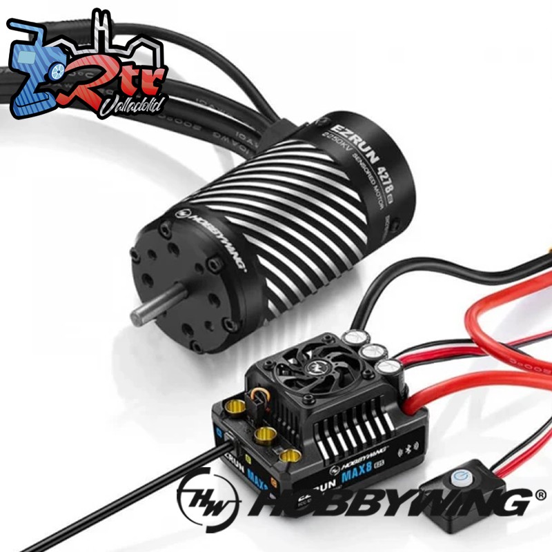 Hobbywing Ezrun MAX8 GS2 Combo con motor 4278SD 2250kV G2R6S Lipo