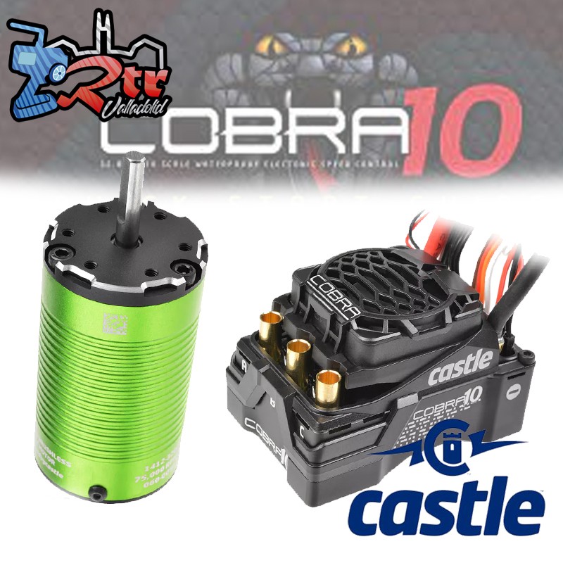 Combo Castle Cobra 10 Max. 25.2V 8A / Motor 1412-3200Kv 5mm Eje con Sensores