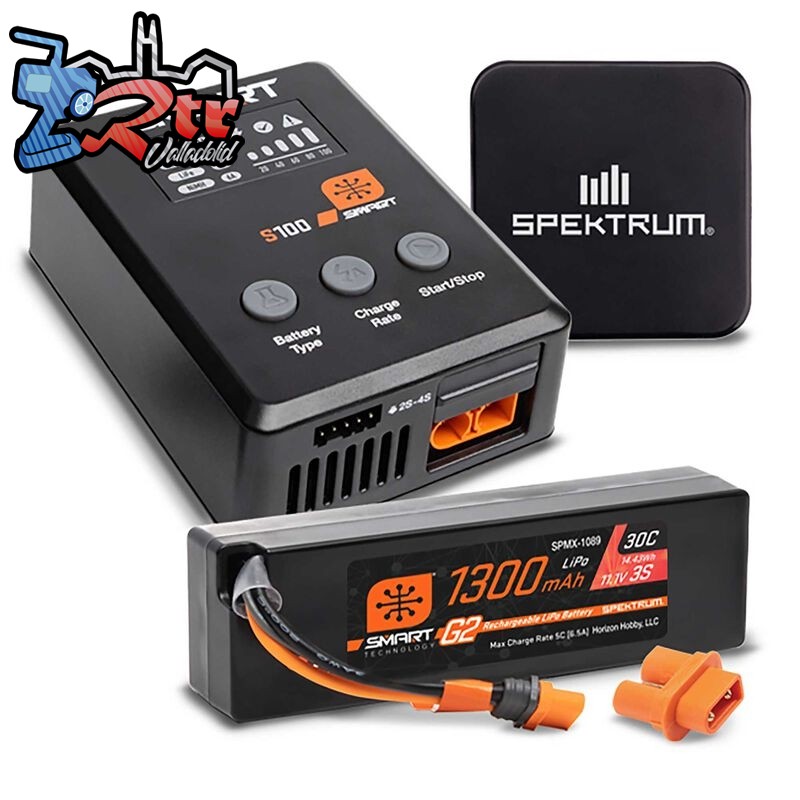 Spektrum SMART Powerstage LiPo 1300mAh 11.1V 3S 30C Caja Dura Conector IC2