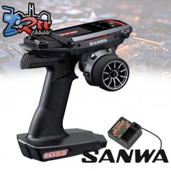 Radio Sanwa M17S 4 Canales + Receptor RX-493i + Batería...