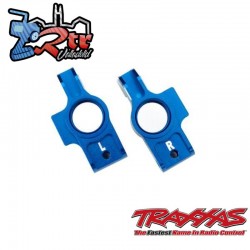 Portadoras, eje de muñón izquierda y derecha de aluminio azul Traxxas TRA8352X-BLUE