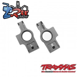 Portadoras, eje de muñón izquierda y derecha de aluminio gris Traxxas TRA8352X-GRAY