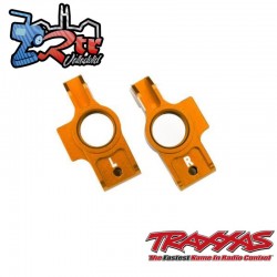 Portadoras, eje de muñón izquierda y derecha de aluminio Naranja Traxxas TRA8352X-ORNG