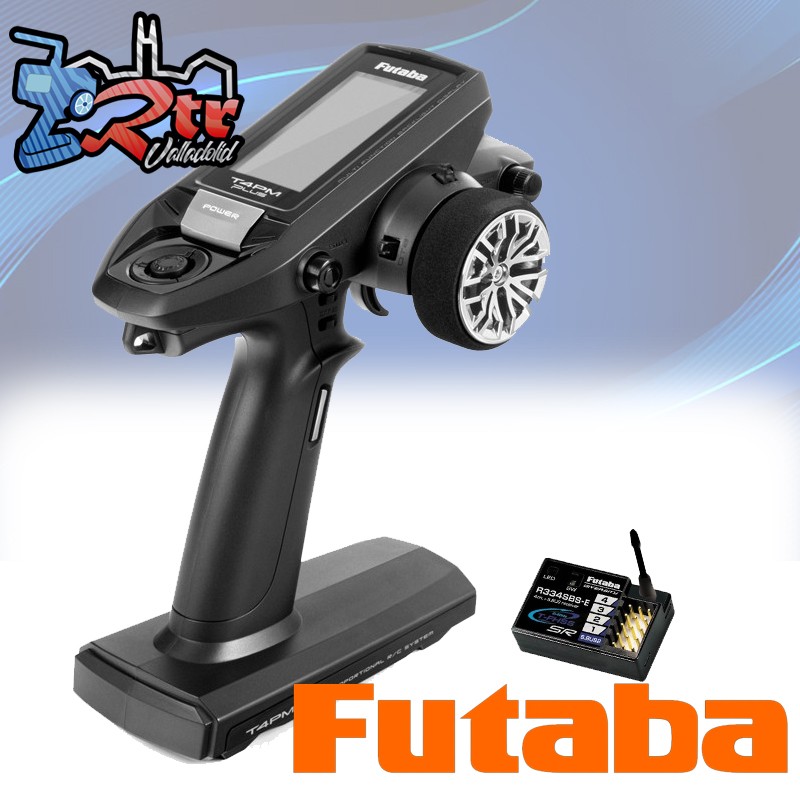 Radio Emisora Futaba T4PM Plus 2.4GHz + receptor R334SBS-E