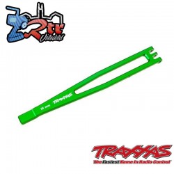 Sujeción de batería de aluminio para distancia entre ejes de 256 mm Traxxas TRA8327-GRN