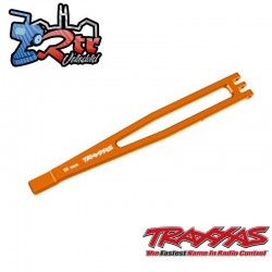 Sujeción de batería de aluminio para distancia entre ejes de 256 mm Traxxas TRA8327-ORNG