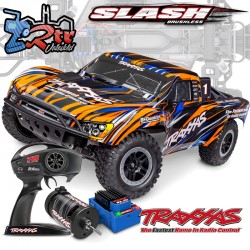 Traxxas Slash Short Course Truck 2WD Brushless BL-2S RTR Naranja Sin clip