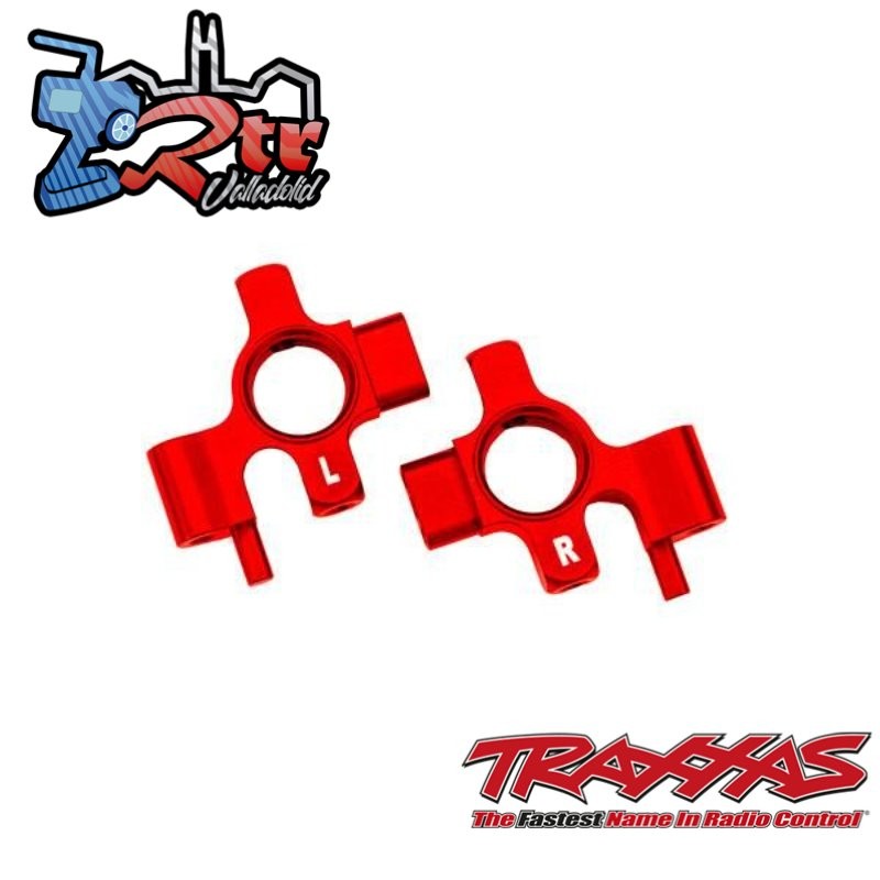 Bloques de dirección izquierdo y derecho aluminio Rojo Traxxas TRA10537-RED