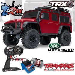 Traxxas TRX-4 4wd 1/10 Scale & Trail Crawler Land Rover Defender Rojo Sin Clip