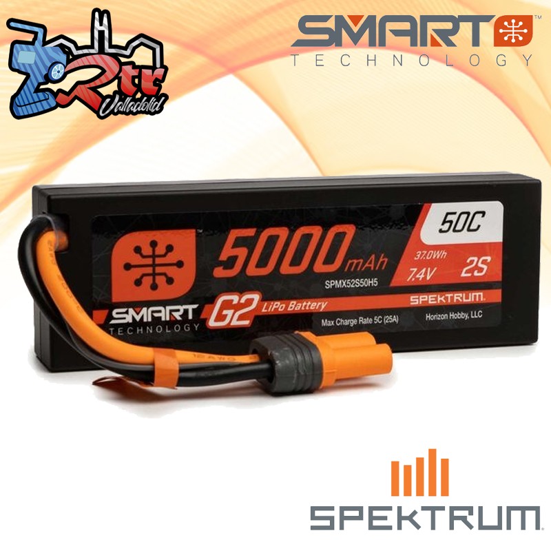 Spektrum SMART G2 LiPo 5000mAh 7.4V 2S 50C Caja Dura IC5