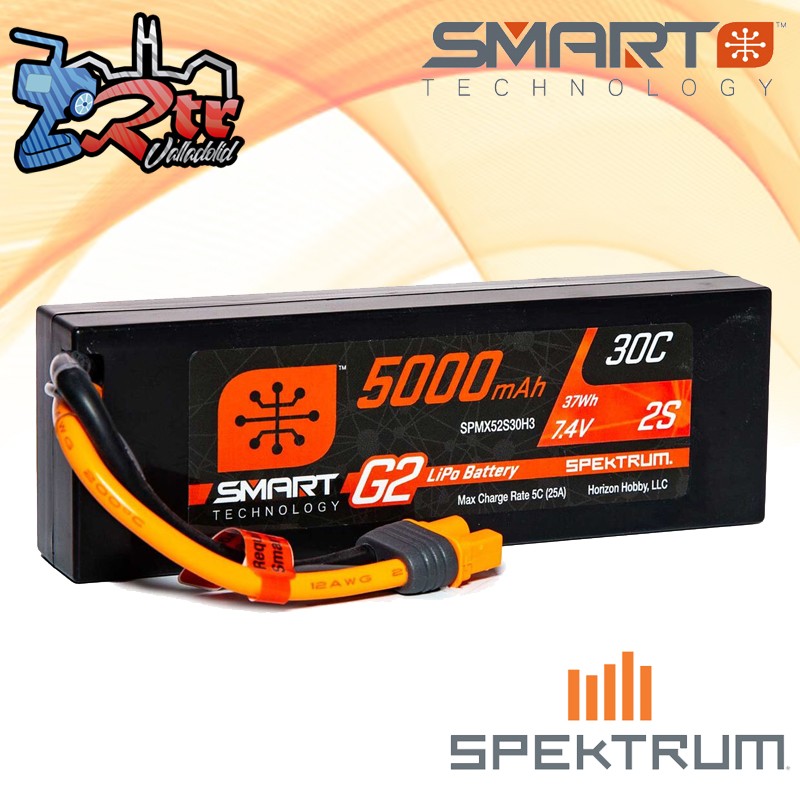 Spektrum SMART G2 LiPo 5000mAh 7.4V 2S 30C Caja Dura IC3