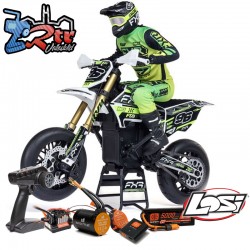 LOSI Promoto-SM FXR Motocicleta 1/4 Brushless RTR + Batería y Cargador Blanca