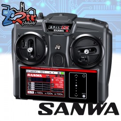 Radio Sanwa  Exzes ZIII + receptor RX-493i + con bateria instalada