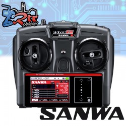 Radio Sanwa  Exzes ZIII + receptor RX-493i + con bateria instalada