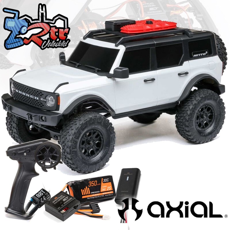 Axial SCX24 Ford Bronco RTR Crawler 1/24 Blanco Escobillas